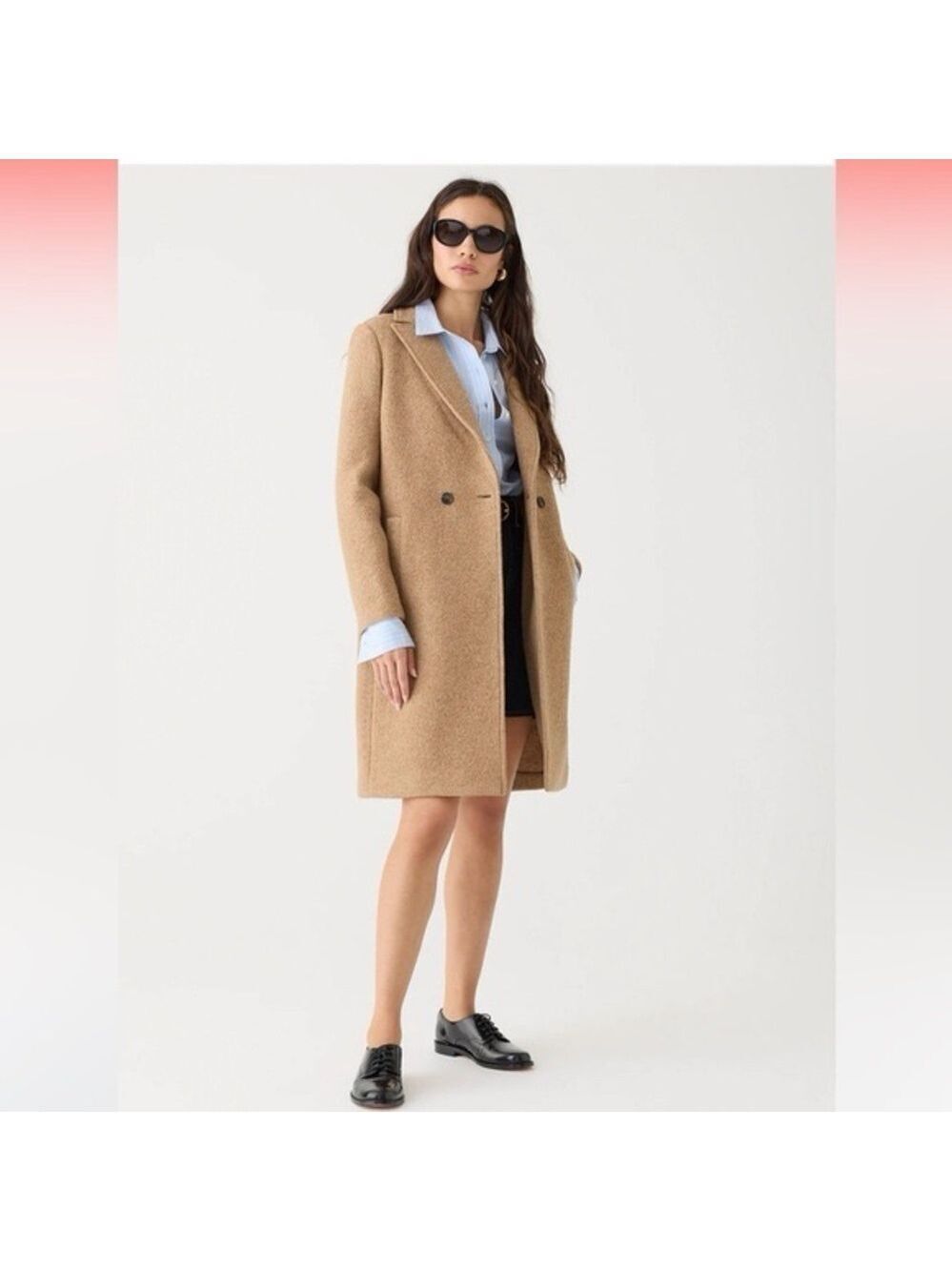 J Crew Daphne Italian Boiled Wool Topcoat Size 20 NWT